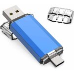 Cl� usb type c 64 go usb 3. 0 cle usb 64gb 2 en 1 clef memory stick otg flash drive 64 giga 3. 1 u disque ...