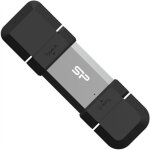 Cl� usb double silicon power mobile c51 64 go usb type - a et usb type - c argent