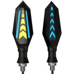 Clignotant moto led, 2 pi�ces 12v �tanche clignotant universel clignotant moto, double sided light amber ...