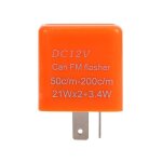 Clignotant moto universel 2 broches vitesse réglable relais clignotant led 12v orange Clignotant moto universel 2 broches vitesse réglable relais clignotant led 12v orange