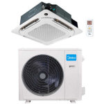 Climatiseur cassette mince midea 4 voies avec grille sans brise r32 triphas� 36000 btu mcd1 - 36hrfnx(ga) ...