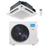 Climatiseur cassette mince midea 4 voies avec grille sans brise r32 triphas 36000 btu mcd1 - 36hrfnx(ga) ...