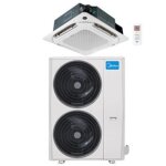 Climatiseur cassette mince midea 4 voies r32 triphas 55000 btu mcd2 - 55hrfnx(ga) inverter classe a ...