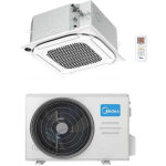Climatiseur compact midea � cassette 4 voies r32 9000 btu mca4u - 09hrfnx(ga) inverter classe a + + / ...