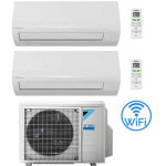 Climatiseur daikin new sensira wifi dual split 9000 + 12000 btu avec avec ue 2mxf40a classe a + + / a ...