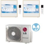 Climatiseur double split inverter lg artcool gallery lcd r32 9000 + 12000 btu avec certification ue mu2r17, ...