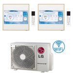 Climatiseur double split inverter lg artcool gallery lcd r32 9000 + 9000 btu avec certification ue mu2r15 ...