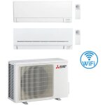 Climatiseur double split inverter mitsubishi msz - ay + msz - ap wifi r32 7000 + 12000 btu avec certification ...