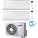 Climatiseur double split inverter samsung cebu s2 r32 wi - fi 9000 + 9000 btu avec certification ue aj050txj2k ...