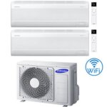 Climatiseur double split inverter samsung windfree avant s2 r32 wi - fi 12000 + 12000 btu avec certification ...