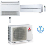 Climatiseur double split mitsubishi r32 de style kirigamine avec wi - fi et console 9000 + 12000 btu ...