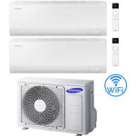 Climatiseur double split samsung cebu s2 r32 wifi 7000 + 9000 btu avec certification ue aj040txj2kg / ...