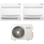 Climatiseur dual split console oneclima 12 + 12 avec mlt21x3 / y24 r - 32 wi - fi en option, avec t�l�commande ...