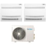 Climatiseur dual split console oneclima 12 + 12 avec mlt27x3 / y24 r - 32 wi - fi en option, avec t�l�commande ...