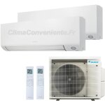 Climatiseur dual split rversible daikin perfera a + + + 15000 - 18000 btu inverter wi - fi (2mxm68a ...