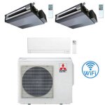 Climatiseur gainable mitsubishi + msz - ay r32 sez - m da trial split inverter 9000 + 9000 + 9000 btu ...