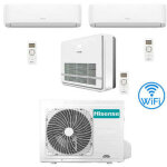 Climatiseur hisense r32 trial split inverter hi comfort wifi avec console 7000 + 7000 + 9000 btu avec ...