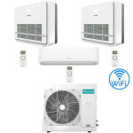 Climatiseur hisense r32 trial split inverter hi comfort wifi avec console 9000 + 9000 + 12000 btu avec ...
