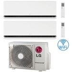 Climatiseur lg dualcool deluxe r32 wifi dual split dual inverter 9000 + 12000 btu avec u. e. mu2r15 nouveau ...