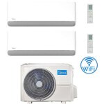 Climatiseur midea breezeless - e wifi r32 dual split 12000 + 12000 btu avec onduleur eu m2oe - 18hfn8 ...