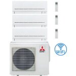 Climatiseur mitsubishi msz - ap wifi r32 trial split inverter 9000 + 12000 + 12000 btu avec u. e. mxz ...