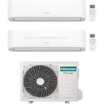 Climatiseur multisplit dual r�versible hisense a + + / a + avec wi - fi 9000 - 9000 btu inverter (2amw42u4rra ...