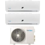 Climatiseur oneclima dual split inverter srie pro 12 + 18 avec mlt27x3 / y24 r - 32 wi - fi optionnel ...