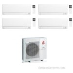 Climatiseur quadri split rversible mitsubishi electric ay a + + / a + 9000 + 9000 + 12000 + 12000 btu ...