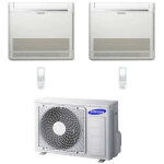 Climatiseur samsung console r32 dual split inverter 12000 + 12000 btu avec certification ue aj052txj3kg ...