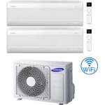 Climatiseur samsung windfree elite s2 r32 wifi dual split inverter 9000 + 9000 btu avec certification ...