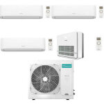 Climatiseur split + console hisense turbo r32 quadri split inverter 9000 + 9000 + 9000 + 12000 btu avec ...