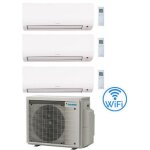 Climatiseur split inverter daikin comfora wifi inclus 7000 + 9000 + 12000 btu avec avec ue 3mxm52a9 classe ...