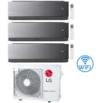 Climatiseur split inverter lg artcool mirror ai air r32 wifi d'essai 9000 + 9000 + 12000 btu avec certificatio ...