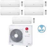 Climatiseur split lg deluxe uvnano r32 wifi penta inverter 9000 + 9000 + 9000 + 9000 + 9000 btu avec ...