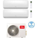 Climatiseur tcl elite f series wifi r32 dual split inverter 12000 + 12000 btu avec certification europ�enne ...