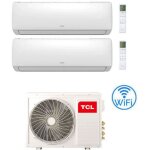 Climatiseur tcl elite f series wifi r32 dual split inverter 7000 + 18000 btu avec certification europenne ...