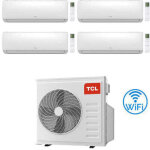 Climatiseur tcl elite f series wifi r32 quadri split inverter 9000 + 9000 + 12000 + 12000 btu avec certificati ...