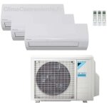 Climatiseur trial split rversible daikin sensira 12000 - 12000 - 12000 btu inverter wi - fi (3mxf68a ...