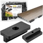 Clips de montage pour lames de terrasse composites, installation cache, 50 pices.