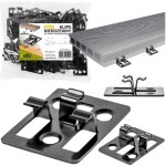 Clips de fixation mtalliques pour lames de terrasse composites, installation invisible, 50 pices.
