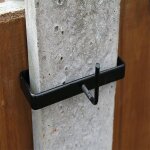 Clips de poteau en béton, supports de sécurité pour poteaux de clôture, béton ou bois, kit de support ... Clips de poteau en béton, supports de sécurité pour poteaux de clôture, béton ou bois, kit de support ...