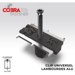 Clip terrasse bois cobra tee - al - 90 clips + vis 4x40mm - structural - pour lames rainur�e bois et ...
