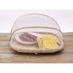 Cloche alimentaire en bambou tiss  la main, anti - moustiques, panier de service pour fruits et gteaux, ...