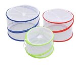 Cloche alimentaire pliable en maille, lot de 3 couverture nourriture maille r�utilisable pop - up insecte ...