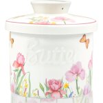 Cloche � beurre en c�ramique, beurrier fran�ais, refroidi � l'eau pour du beurre frais et tartinable, ...