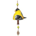 De cloche de chant d'oiseau, carillon � vent rustique suspendu, pendentif de cloche de tube en m�tal ...