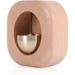 Cloche de commer�ant pour ouverture de porte, carillon magn�tique carr� en bois d�coration pour porte ...