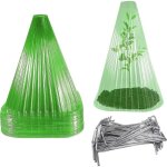 [jamais utilis�] cloches de jardin r�utilisables, lot de 30 mini cloches de serre avec 30 pointes anti ...