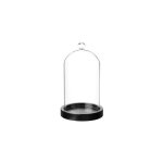 Atmosphera - cloche sous vide - socle en bois - d 12 x h 19 cm - livraison gratuite