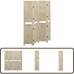 Vidaxl - cloison de sparation 4 panneaux 140x165 cm bois de paulownia - cloison de sparation - cran ...